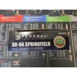 .30-06 Springfield Federal 150gr Copper LEAD FREE - Box of 20